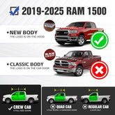Black Running Boards for 2019-2025 Dodge Ram 1500 | Yzona